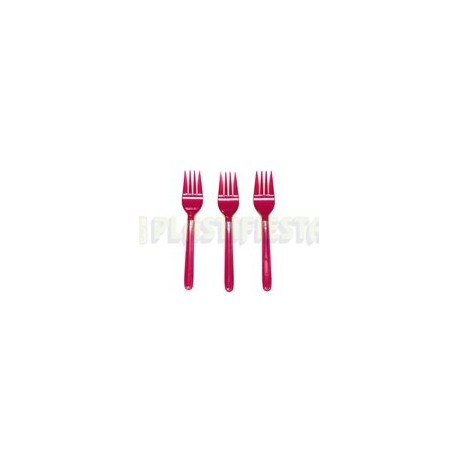 Tenedor mediano Magenta 25 pz