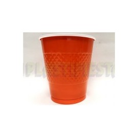 Vaso de plástico 12 oz Naranja 20 pz