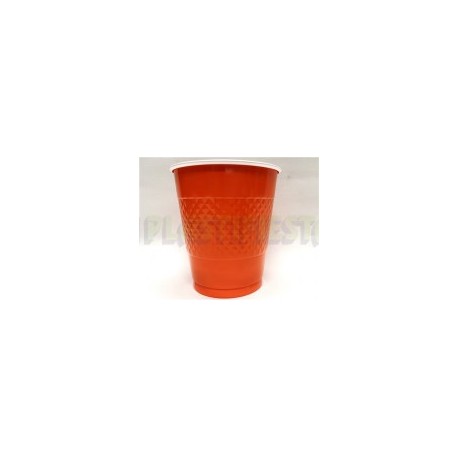 Vaso de plástico 12 oz Naranja 20 pz