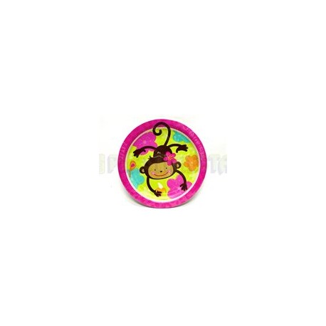 Plato fiesta Monkey love 8 pz