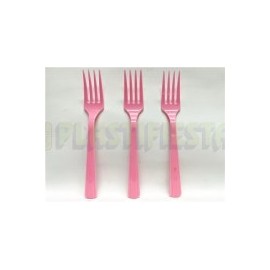 Tenedor Rosa bebé 20 pz