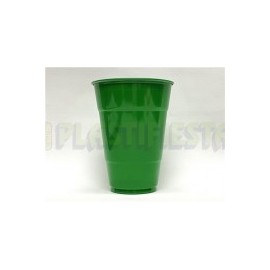 Vaso de plástico 14 oz Verde bandera 25 pz