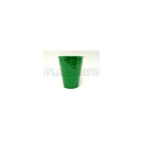 Vaso de plástico 7 oz Verde bandera 24 pz