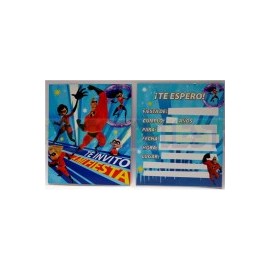 Invitación Increibles 2  6 pz