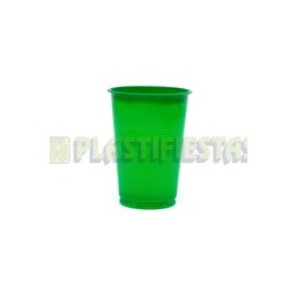 Vaso de plástico 8 oz Sólido Verde bandera 25 pz