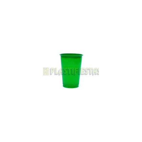 Vaso de plástico 8 oz Sólido Verde bandera 25 pz
