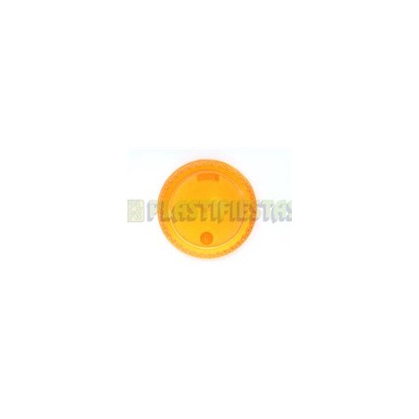 Plato de plástico redondo No.5 neón Naranja 25 pz