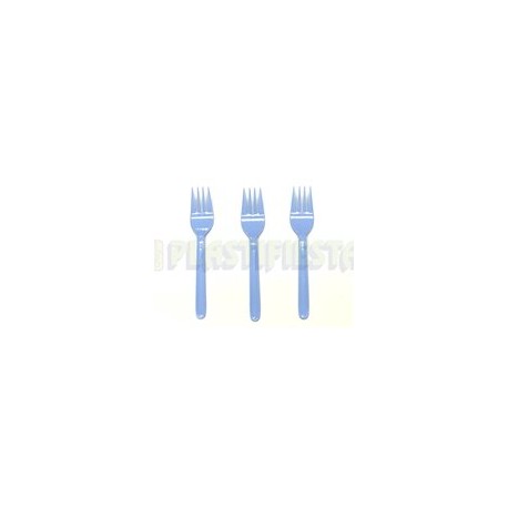Tenedor mediano Azul bebé 25 pz