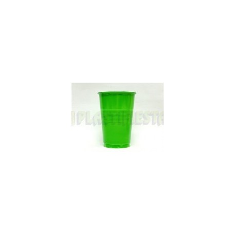 Vaso de plástico 8 oz Sólido Verde kiwi 25 pz