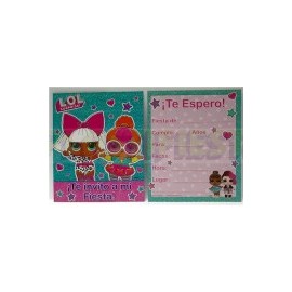 Invitación L.O.L. 6 pz
