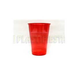 Vaso de plástico 8 oz neón Rojo 25 pz