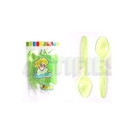Cuchara chica Verde neón 50 pz