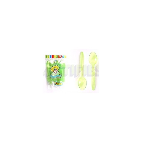 Cuchara chica Verde neón 50 pz