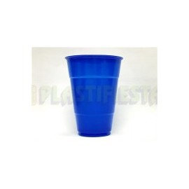Vaso de plástico 14 oz Azul rey 25 pz
