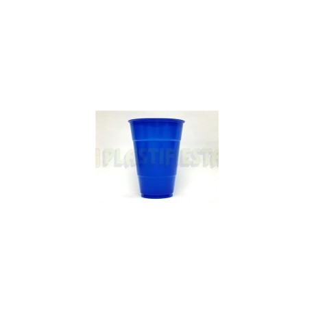 Vaso de plástico 14 oz Azul rey 25 pz