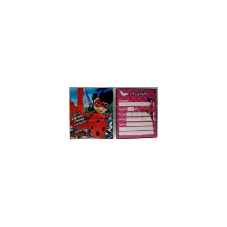 Invitación Ladybug 6 pz