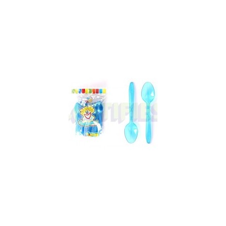 Cuchara chica Azul neón 50 pz
