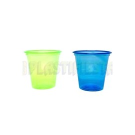 Vaso 2 oz Azul con Verde neón 50 pzs