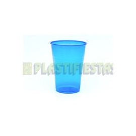 Vaso de plástico 8 oz neón Azul 25 pz