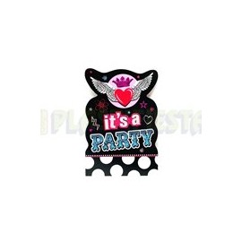 Invitación Rockstar girl 8 pz