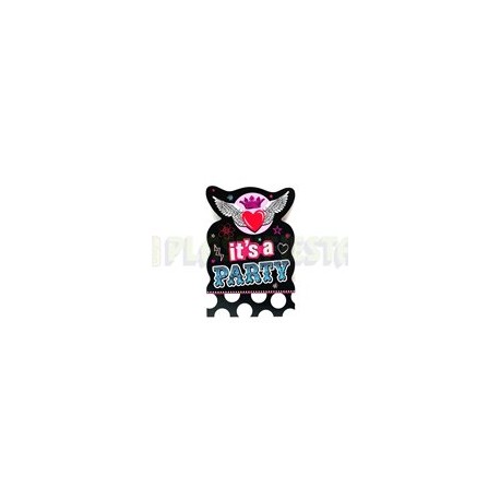 Invitación Rockstar girl 8 pz
