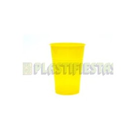 Vaso de plástico 14 oz Amarillo 25 pz