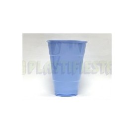Vaso de plástico 14 oz Azul bebé 25 pz