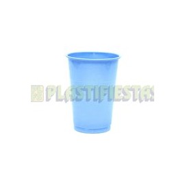 Vaso de plástico 8 oz Sólido Azul bebé 25 pz