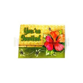 Invitación Tejido de bambú 8 pz