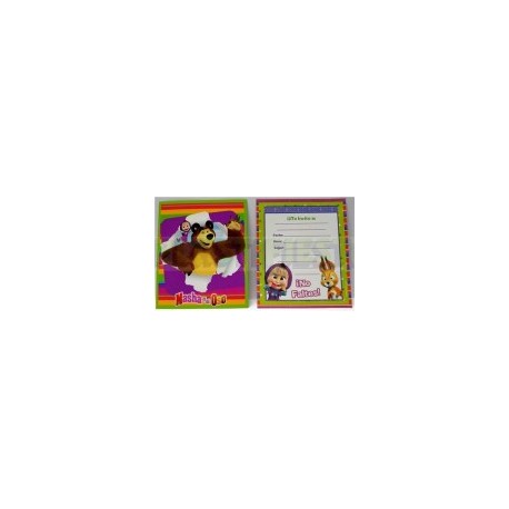 Invitación Masha y el Oso 6 pz