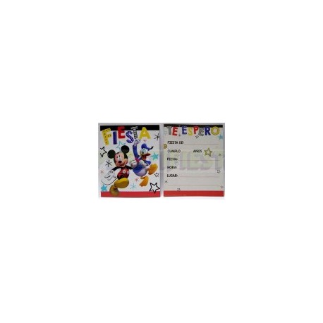 Invitación Mickey Mouse 6 pz