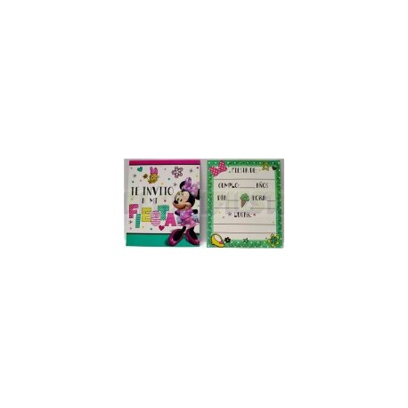 Invitación Minnie  6 pz