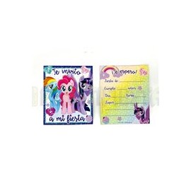 Invitación My Little Pony 6 pz