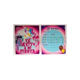 Invitación My Little Pony 6 pz