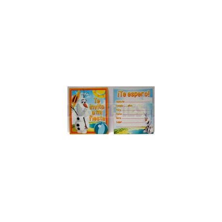 Invitación Olaf 6 pz