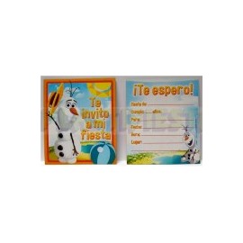 Invitación Olaf 6 pz
