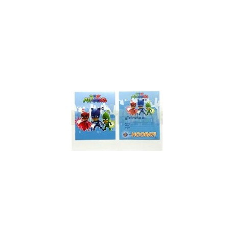 Invitación PJ Mask 6 pz