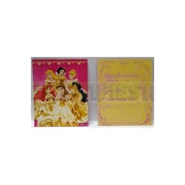 Invitación Princesas Doradas 8 pz