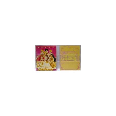 Invitación Princesas Doradas 8 pz