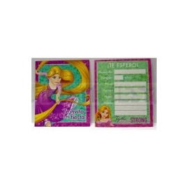 Invitación Rapunzel 6 pz