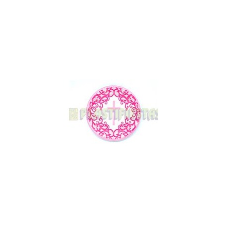 Plato fiesta Cruz elegante rosa 8 pz