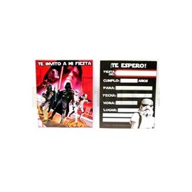 Invitación Star Wars mod 581  6 pz
