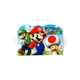 Invitación Super Mario 8 pz