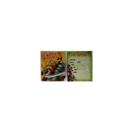Invitación Tortugas Ninja 6 pz