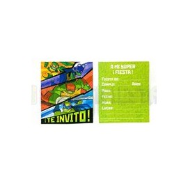 Invitación Tortugas Ninja 6 pz