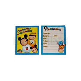 Invitación Tsum Tsum 6 pz