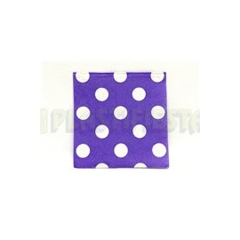 Servilleta cóctel Polka dots Morada 16 pz
