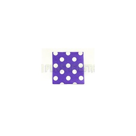 Servilleta cóctel Polka dots Morada 16 pz