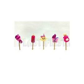 Vela Baby niña palillos 5 pz